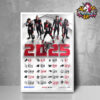 NFL 2025 Cleveland Browns Official Poster Schedule 2025 Poster Home Decor Canvas Horizontal