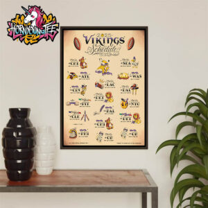 NFL 2025 Minnesota Vikings Official Poster 2025 Schedule Poster Home Decor Canvas