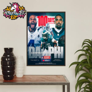 NFL Kick Off 2025 Dallas Cowboys vs Philadelphia Eagles Poster Game On September 4 2025 Poster Home Decor Canvas