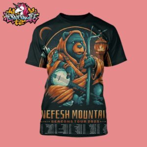 Nefesh Mountain Beacons Tour 2025 Official Exclusive Poster Live Concert Schedule Cities Tour Dates All Over Print Shirt