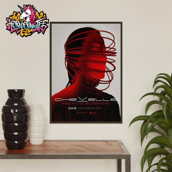 New Single Jim Jones And Rabbit Hole Poster Chevelle New Album Bright As Blasphemy Out On August 15 2025 Poster Home Decor Canvas