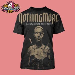 Nothing More Band Carnal Nature World Tour 2025 Official Poster For Show Schedule Cities Dates In Europe And UK All Over Print Shirt