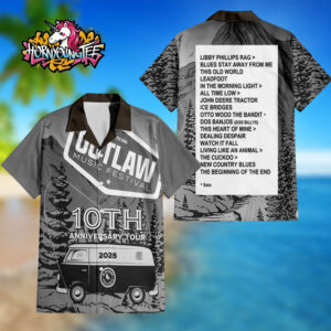 Outlaw Music Festival 10th Anniversary Tour 2025 Poster Show At The Gorge Amphitheatre On May 25 2025 Quincy WA Line Up Regular Hawaiian Shirt