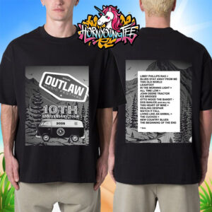 Outlaw Music Festival 10th Anniversary Tour 2025 Poster Show At The Gorge Amphitheatre On May 25 2025 Quincy WA Line Up Unisex T-Shirt Two Sides