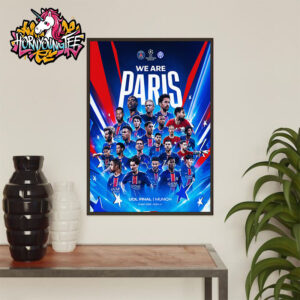 PSG Paris Saint German Poster All Team Before UCL Final 2025 With Inter Milan In Munich Poster Home Decor Canvas