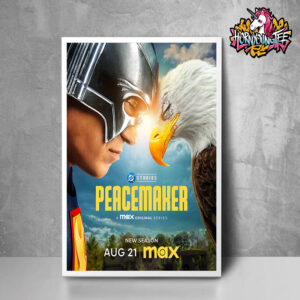 Peacemaker DC Studios Season 2 Official Poster Teaser Trailer Coming Tomorrow New Season Realeses On August 21 2025 Poster Home Decor Canvas