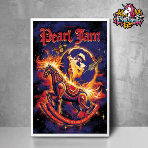 Pearl Jam Dark Matter US Tour 2025 Official Poster For Show At State Farm Arena On April 29 And May 1 2025 In Atlanta CA Poster Home Decor Canvas