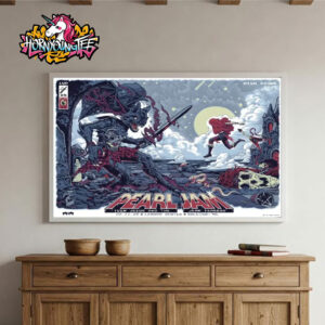 Pearl Jam With Teen Jesus and the Jean Teasers Poster For Show At Lenovo Center In Raleigh NC On May 11 2025 Poster Home Decor Canvas Horizontal