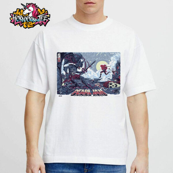Pearl Jam With Teen Jesus and the Jean Teasers Poster For Show At Lenovo Center In Raleigh NC On May 11 2025 Unisex T-Shirt