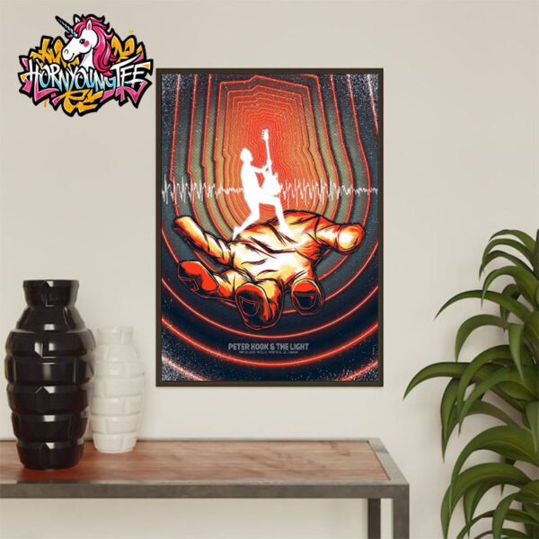 Peter Hook And The Light 2025 North American Tour Poster Show At MTELUS Montreal In Canada On May 22 2025 Poster Home Decor Canvas