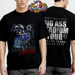 Post Malone Big Ass Stadium Tour 2025 Post Malone X Dallas Cowboys Doomsday Defense Unisex T-Shirt Two Sides