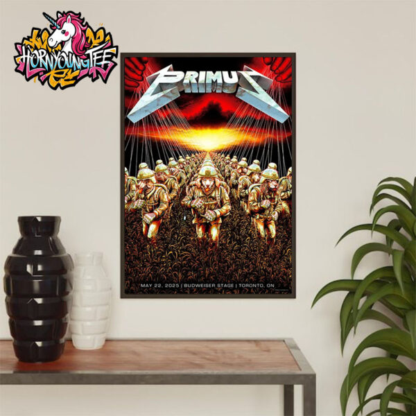 Primus Band Event Poster At Budweiser Stage In Toronto ON On May 22 2025 Poster Home Decor Canvas