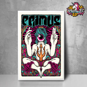 Primus Band Live Show Poster For Show Tonight At Veterans United Home Loans Amphitheater In Virginia Beach On May 11 2025 Poster Home Decor Canvas