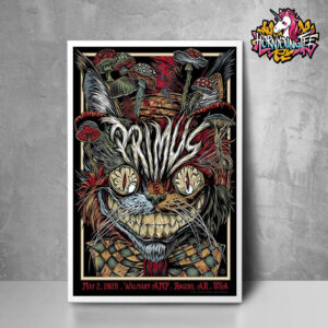 Primus Band New Art Work Poster For Show At Walmart AMP In Rogers AR On May 2 2025 Poster Home Decor Canvas