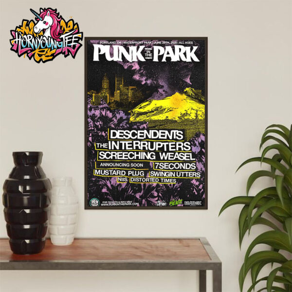 Punk In The Park Fest 2025 Event Poster Line Up Artis For Show On June 28 2025 Poster Home Decor Canvas