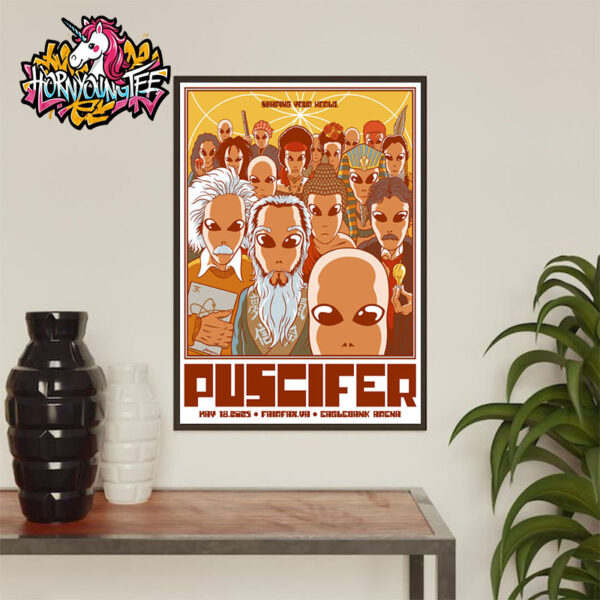 Puscifer Band Event Poster For Show At Eaglebank Arena In Fairfax VA On May 18 2025 Poster Home Decor Canvas