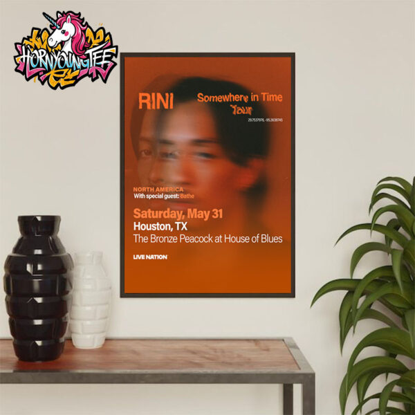 RINI With Bathe In North America Somewhere In Time Tour 2025 At The Bronze Peacock At House Of Blues In Houston TX On May 31 2025 Poster Home Decor Canvas