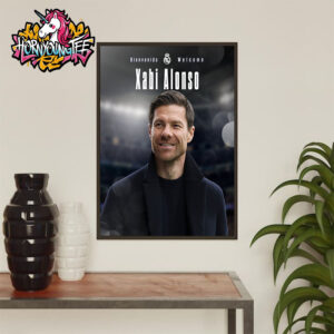 Real Madrid Bienvenido Welcome Xabi Alonso New Coach Poster Home Decor Canvas