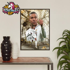Real Madrid Kylian Mbappe Wins The European Golden Shoe 2024-25 Season Poster Home Decor Canvas