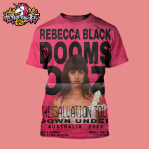 Rebecca Black The Salvation Tour Down Under Australia 2025 On December 9-11 2025 In Sydney And Melbourne All Over Print Shirt