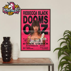 Rebecca Black The Salvation Tour Down Under Australia 2025 On December 9-11 2025 In Sydney And Melbourne Poster Home Decor Canvas