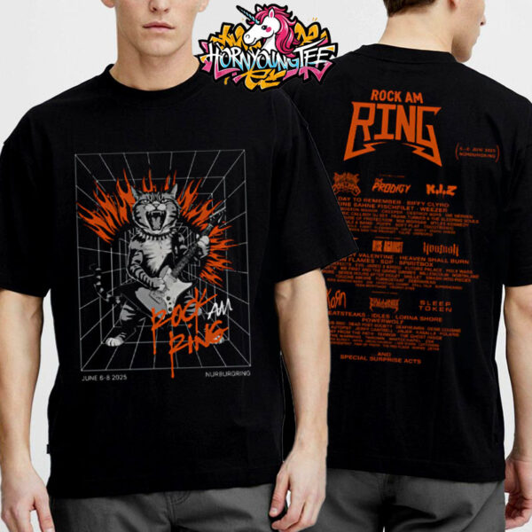 Rock Am Ring Fest Line Up Held On June 6 8 2025 At Nurburgring In Nurburg Germany Merchandise For Show Metal Cat Tee Unisex T-Shirt Two Sides