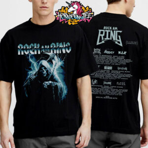 Rock Am Ring Fest Line Up Held On June 6 8 2025 At Nurburgring In Nurburg Germany Merchandise For Show Reaper Tee Unisex T-Shirt Two Sides