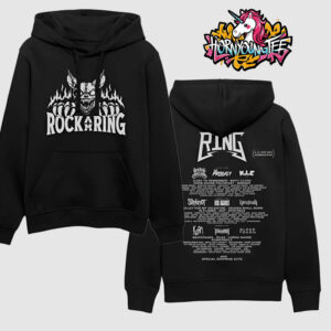 Rock Am Ring Fest Line Up Held On June 6 8 2025 At Nurburgring In Nurburg Germany Merchandise For Show Thrasher Bat Unisex Hoodie