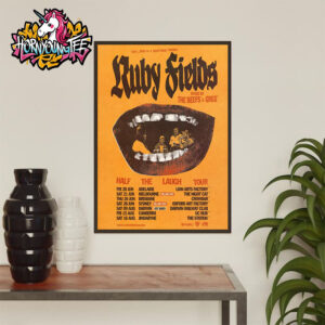 Ruby Fields Band Half The Laugh Tour 2025 Official Poster Schedule Cities Tour Dates Poster Home Decor Canvas