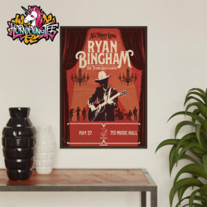 Ryan Bingham and The Texas Gentlemen Poster For The All Night Long Tour 2025 Show At 713 Music Hall On May 27 2025 Poster Home Decor Canvas
