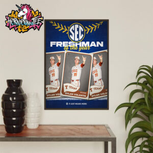 SEC Southeastern Conference Frershman Of The Year Pitcher Dylan Volantis Player’s Texas Longhorn Poster Home Decor Canvas