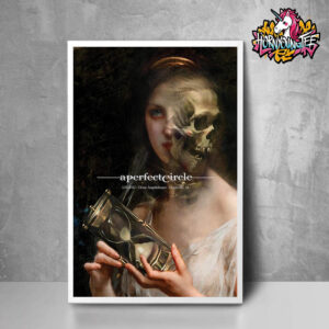 Sessanta V2.0 A Perfect Circle Music Show At Orion Amphitheater In Huntsville AL On May 4 2025 Limited Edition Merchandise Art Work At The Merch Booths Poster Home Decor Canvas