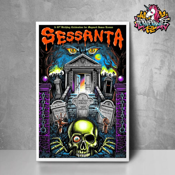 Sessanta V2.0 Show Tonight At Veterans United Home Loans Amphitheater In Virginia Beach With Primus Puscifer And A Perfect Circle On May 11 2025 Poster Home Decor Canvas