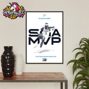 Shai Gilgeous Alexander The 2024-2025 Kia NBA Most Valuable Player Poster Home Decor Canvas