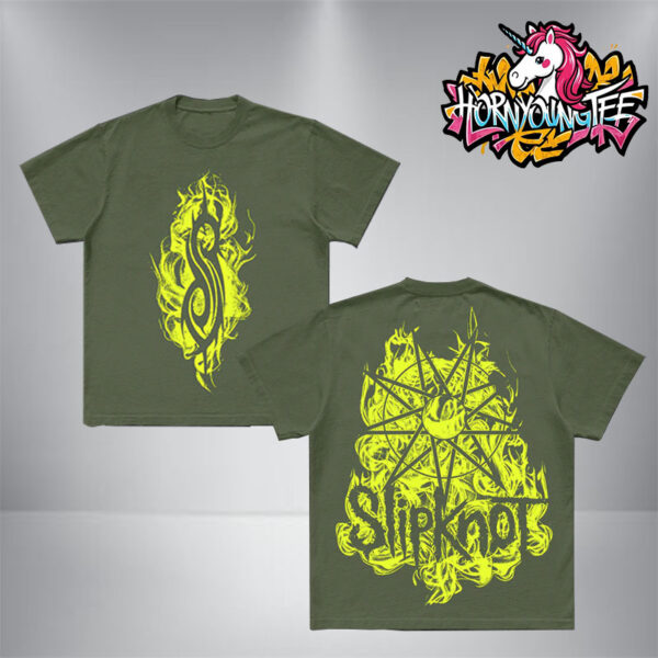 Slipknot Live Tour 2025 Flamed Tribal S Tee Merchandise Unisex T-Shirt