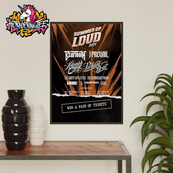 Summer Of Loud 2025 Festival Artis Line Up Schedule Cities Tour Dates Poster Home Decor Canvas