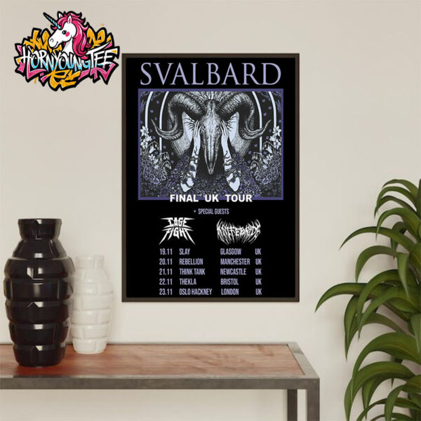 Svalbard Band Poster For Final UK Tour Schedule Tour Dates On November 2025 Poster Home Decor Canvas