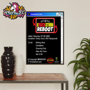 Sweet Grass K-Rockathon Reboot Festival Held At Chevy Court NYS Fairground On July 26 2025 Line Up Artis Poster Home Decor Canvas