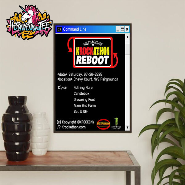 Sweet Grass K-Rockathon Reboot Festival Held At Chevy Court NYS Fairground On July 26 2025 Line Up Artis Poster Home Decor Canvas
