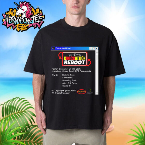 Sweet Grass K-Rockathon Reboot Festival Held At Chevy Court NYS Fairground On July 26 2025 Line Up Artis Unisex T-Shirt