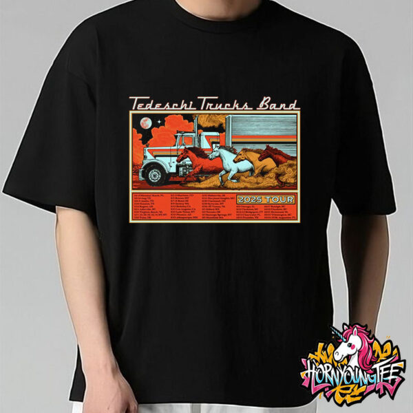 Tedeschi Trucks Band 2025 Tour Official Poster Annouced Schedule Cities Tour Dates Unisex T-Shirt