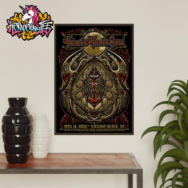 Tedeschi Trucks Band Virginia Beach Show 2025 Poster In Virginia At Veterans United Home Loans Amphitheater On May 16 2025 Poster Home Decor Canvas