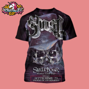 The Band Ghost Skeletour World Tour 2025 At Palacio De Los Deportes On September 23 2025 All Over Print Shirt
