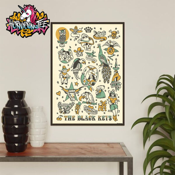 The Black Keys Colorado Springs Poster Tonight Show At Ford Amphitheater On May 25 2025 Poster Home Decor Canvas