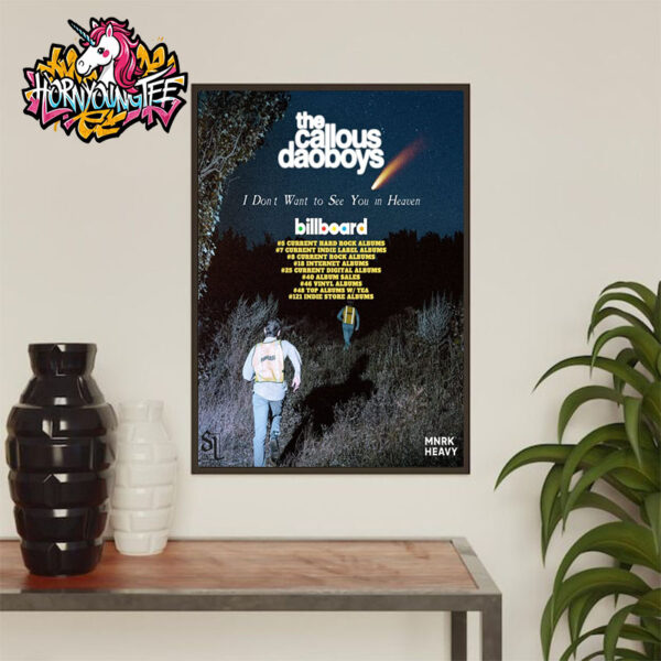 The Callous Daoboys Poster Album I Dont Want To See You In Heaven Billboard Ranking Title Poster Home Decor Canvas