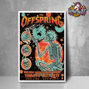 The Offspring Merchandise First Poster For Supercharged Worldwide In 25 Australia Tour Show At Adelaide Entertainment Center In Australia On May 4 2025 Poster Home Decor Canvas