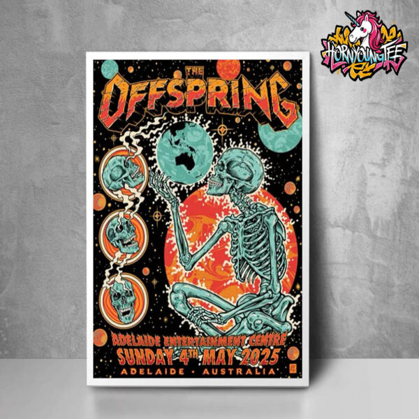 The Offspring Merchandise First Poster For Supercharged Worldwide In 25 Australia Tour Show At Adelaide Entertainment Center In Australia On May 4 2025 Poster Home Decor Canvas