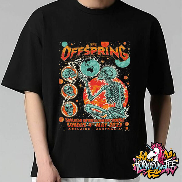 The Offspring Merchandise First Poster For Supercharged Worldwide In 25 Australia Tour Show At Adelaide Entertainment Center In Australia On May 4 2025 Unisex T-Shirt