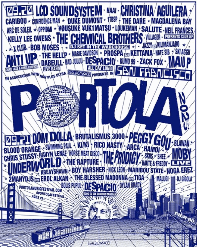 The Prodigy Official In Portola Festival 2025 Line Up Poster Event Held On Two Days September 20 21 2025 At Pier 80 In San Francisco