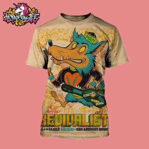 The Revivalists Band Tour 2025 10th Anniversary All In The Family 10 Years Of Album Men Amongst Mountain Exclusive Venue Poster Schedule Cities Tour Dates All Over Print Shirt
